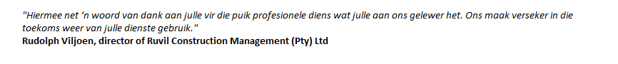 Quote-Rudolph Viljoen Quote-Rudolph Viljoen